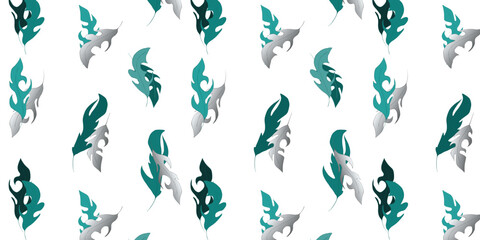 Seamless vector pattern of abstract leaves for bed linen, wallpaper and textures