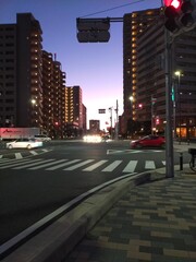 Fototapeta premium 街角交差点