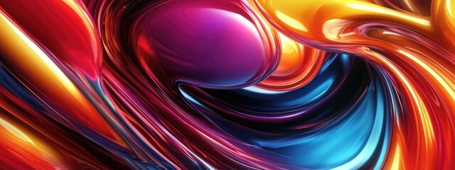 Fototapeta premium Colorful abstract background with 3D rendering illustration