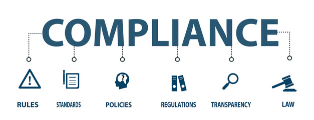 Banner compliance concept english keywords