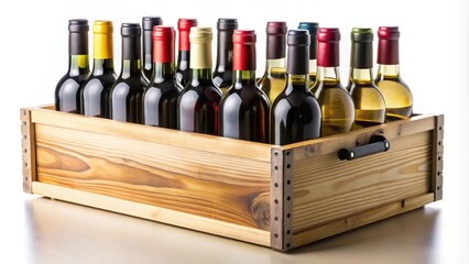 Bottles of wine delivered in a sturdy box , wine, delivery, shipping, package, cardboard, red wine, white wine, bottles