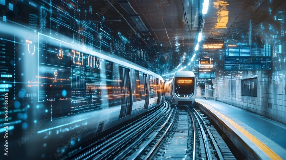 Poster virtual twin of public transportation system with real-time data dashboard
