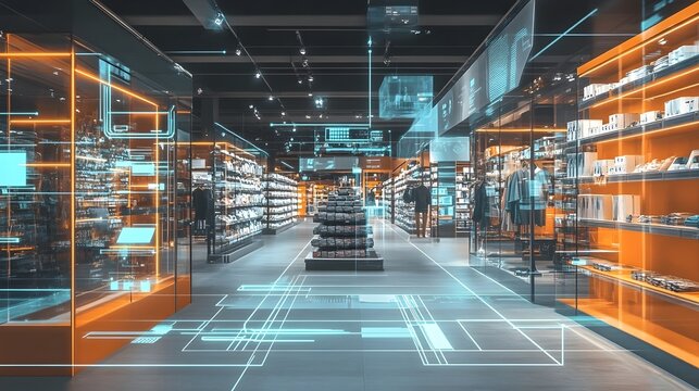 Virtual Twin of Retail Store Showcasing Customer Insights and Data Analytics