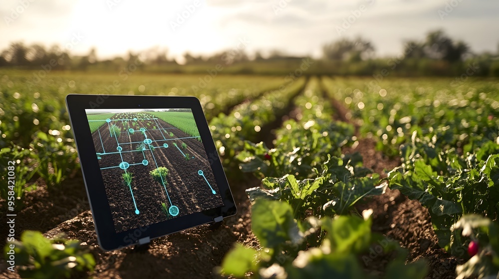 Poster automated irrigation and predictive analytics in sustainable agricultural practices