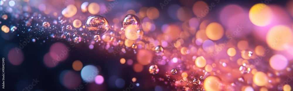 Aufkleber Stunning background featuring beads particles and simulation crafted through 3D illustration and rendering