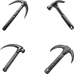 silhouette of clean vector  Crowbar  isolated on white background 