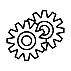Gears line icon
