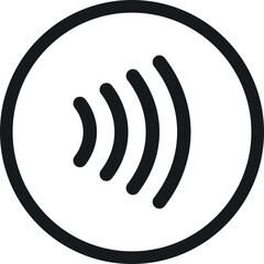 NFC payment icon set. Contactless wireless pay sign. NFC technology icon