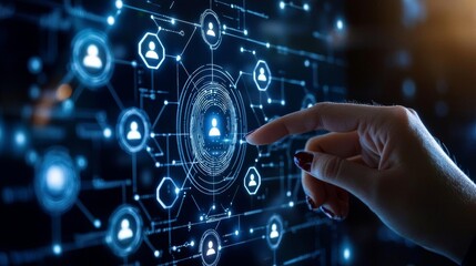 Fototapeta premium An HR recruiter using machine learning to enhance job matching accuracy and candidate engagement