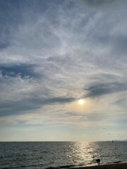 sunset on the sea
