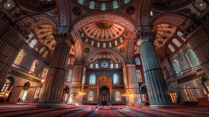 ultra realistic photography in mosque no humans only culture