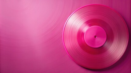Pink vinyl record on a matching pink background, music, vintage, retro, vinyl, record, album, collectible, pink, vibrant