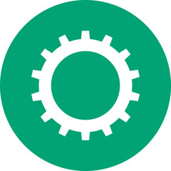 Settings glyph circle icon