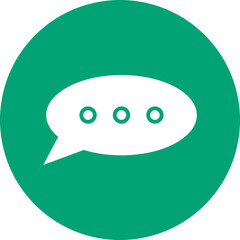 Chat glyph circle icon