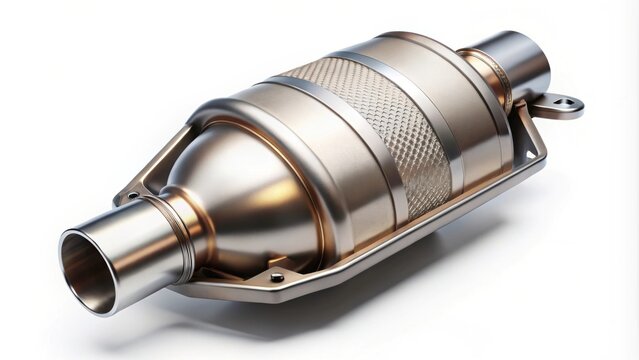 Detailed  of a diesel particulate filter and catalytic converter