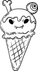 sketch ice cream halloween