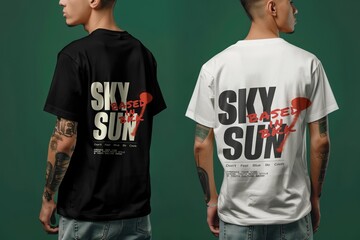 Fototapeta premium Trendy graphic t-shirts, stylish design