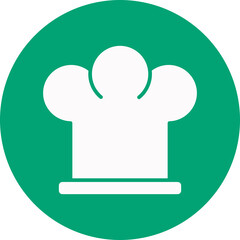 Chef Hat glyph circle icon