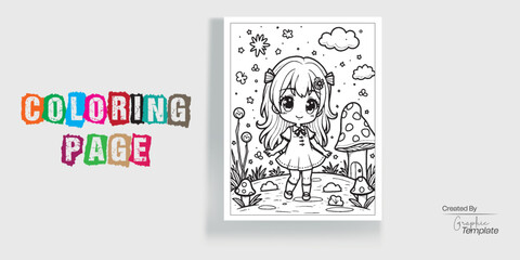Hand Drawn Illustration for Kids Coloring book Coloring Pages