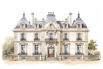 Obraz premium French provincial architecture building house.