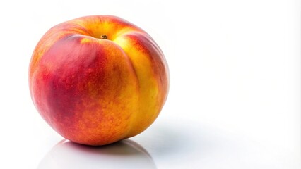 Ripe and juicy peach on a white background , fruit, sweet, fresh, summer, orange, colorful, organic, healthy, delicious, vibrant