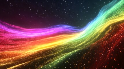 Obraz premium Captivating Aurora Cosmic Landscape with Vibrant Celestial Glow