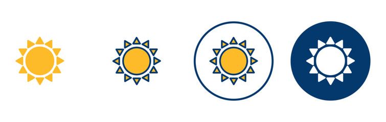 Sun icon vector isolated on white background. Sun vector icon