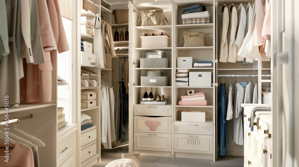 Aufkleber discuss the impact of using color-coordinated storage solutions for a cohesive and organized look.