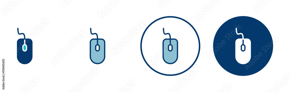 Poster computer mouse icon vector isolated on white background. computer mouse vector icon