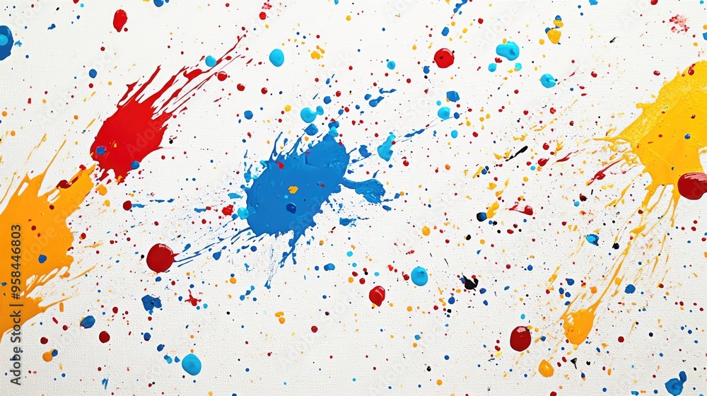 Poster vibrant splashes of paint create a dynamic abstract background filled with color and energy, perfect