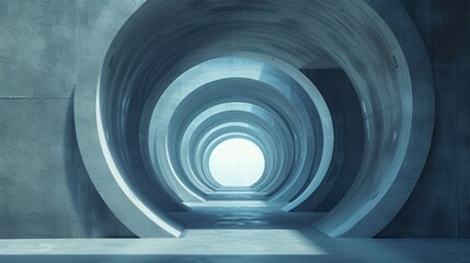 Obraz premium There is a tunnel that features a bright light shining at its end