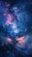 Obraz premium Cosmic Nebula with Stars and Galaxy