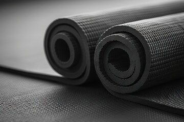 Gray yoga mat texture background. background of camping mat