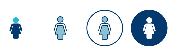 Female icon vector isolated on white background. woman icon vector