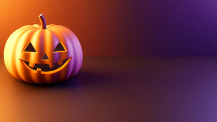 A glowing jack-o'-lantern against a dark background, symbolizing the spirit of Halloween night