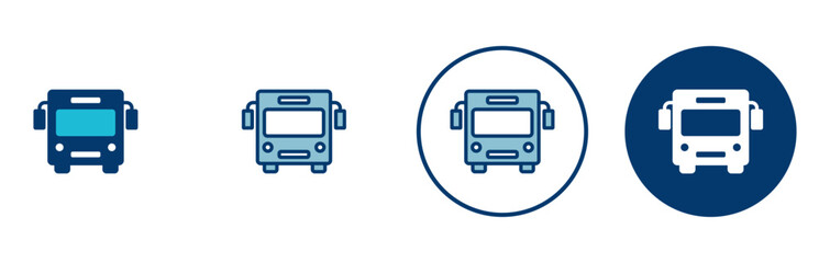 Bus Icon vector isolated on white background. Black bus vector icon