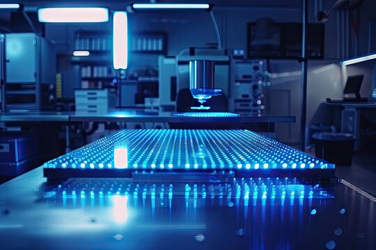 laser reflect on optic table un quantum laboratory