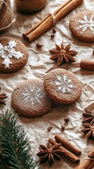Gingerbread Cookies with Cinnamon and Star Anise