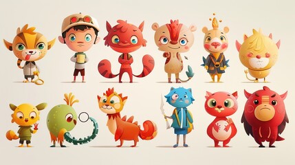 Stunning Creative Cartoon Character Images: A Colorful and Imaginative Vision. Showcasing Creativity and Charm.