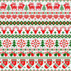 Christmas pattern illustration, green sun color, download Christmas wallpaper, cross stitch pattern, high quality resolution for clothing decoration, embroidery, Christmas holidays
