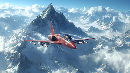 Fototapeta premium mountain and airplane views
