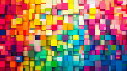 Fototapeta premium Pixelated background in vibrant colors