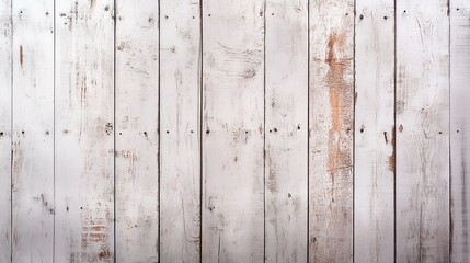 A rustic white wooden background with a weathered texture and subtle imperfections, perfect for design and decoration.