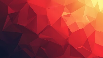 Naklejka premium Modern Geometric Background with Vibrant Red and Orange Layered Triangles