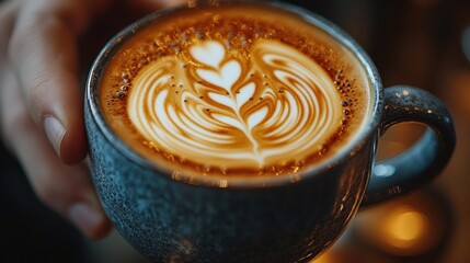 Close Up of a Latte Art