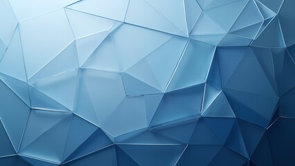 Obraz premium Elegant Frosted Glass Geometric Background with Monochromatic Blue Shapes