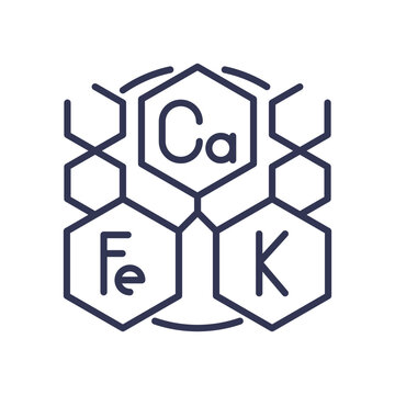 minerals ca fe k structure outline clip art preview