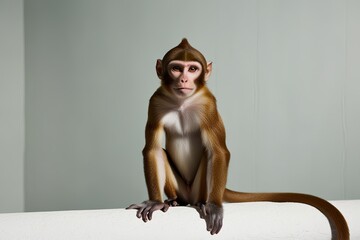 Sleek Capuchin Monkey Posing Against a Beautiful Natural Background