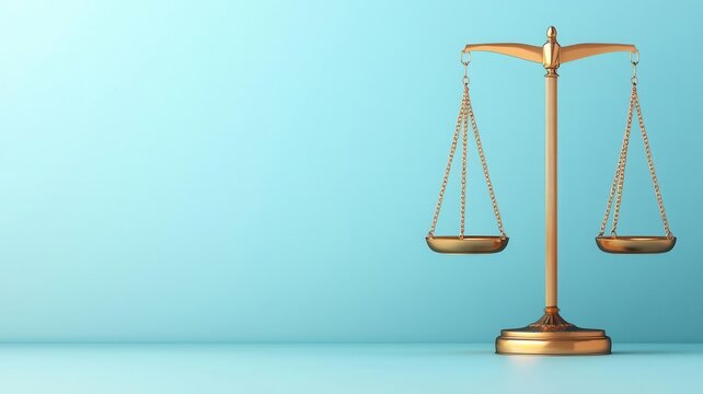 Golden scales balancing various strategic options