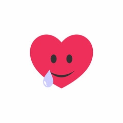 heart emoticon sad expression